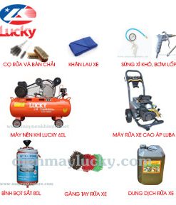 Bộ thiết bị rửa xe máy kết hợp ô tô quy mô nhỏ